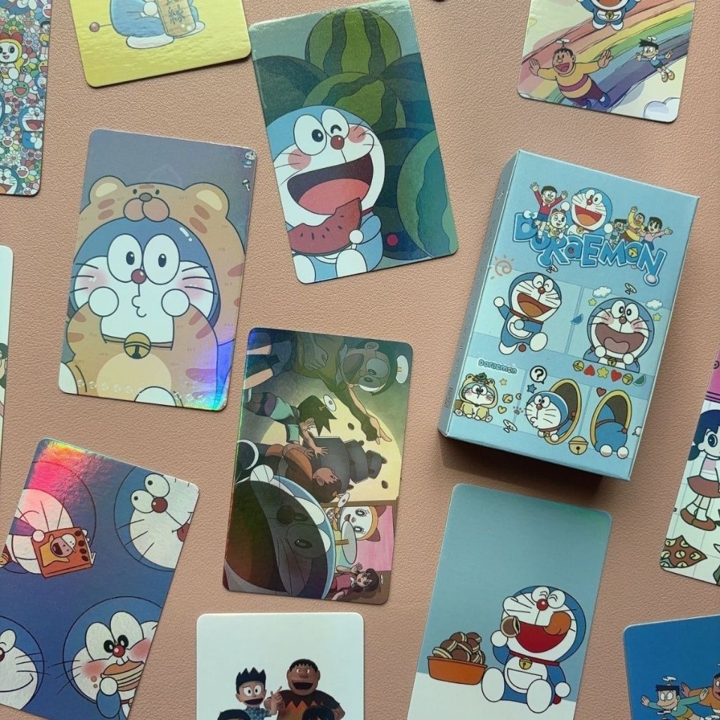 Bộ thẻ ảnh Doremon LOMO | 50 Thẻ Anime Sưu Tập Không Phản Hồi HD | Màu hộp ngẫu nhiên