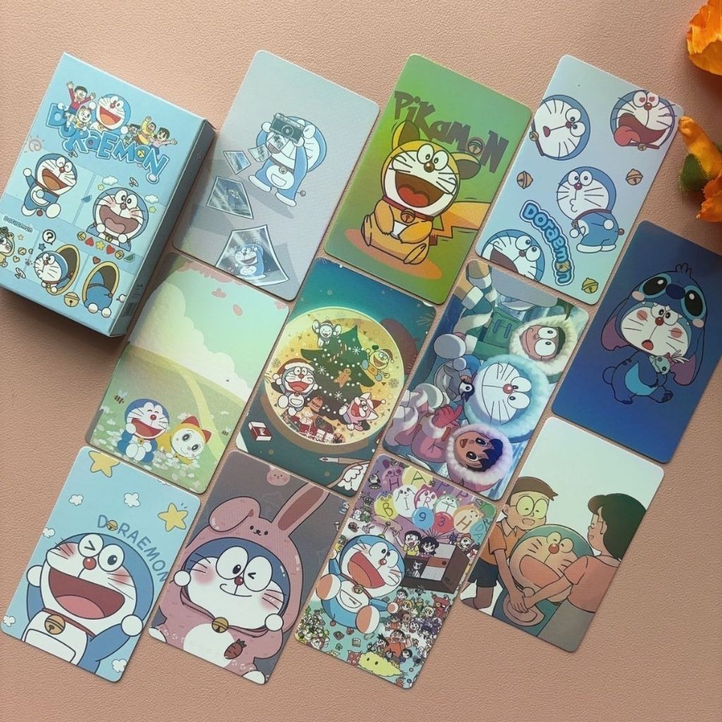 Bộ thẻ ảnh Doremon LOMO | 50 Thẻ Anime Sưu Tập Không Phản Hồi HD | Màu hộp ngẫu nhiên