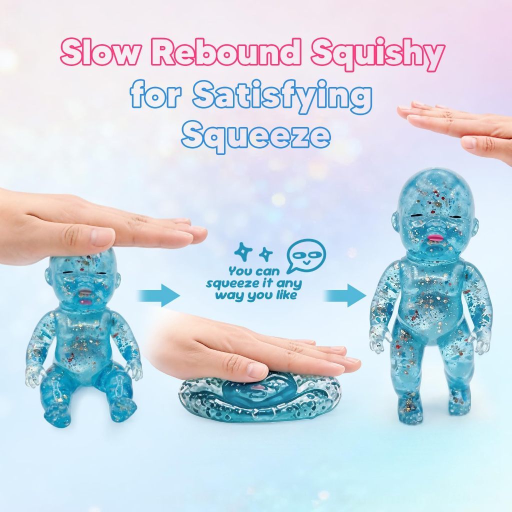 ECILY Natasha Squishy Bé Mềm Đồ Chơi Giảm Căng Thẳng Mờ Cảm Giác Maltose Squishy Đồ Chơi Chống Căng Thẳng Để Thư Giãn Giảm Lo Âu