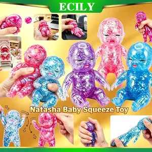 ECILY Natasha Squishy Bé Mềm Đồ Chơi Giảm Căng Thẳng Mờ Cảm Giác Maltose Squishy Đồ Chơi Chống Căng Thẳng Để Thư Giãn Giảm Lo Âu