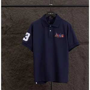 Áo sơ mi Polo nhiều màu Unisex có Logo thêu nhiều cánh, vải Pique thông thường