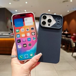 Ốp điện thoại TPU làm mát siêu mỏng gió mecha chống trượt điểm sóng phù hợp cho iPhone 13 14 15 16 17 Pro Max bao gồm tất cả vỏ mềm mờ chống rơi