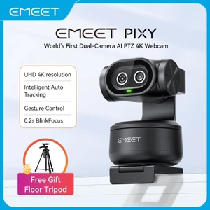 ]Webcam 4K PTZ USB Camera EMUT Pixy Dual-Camera AI Theo dõi để phát trực tuyến và OBS / Twitch / Switch 2 Tương thích