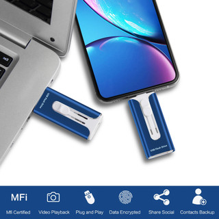 Otg 2TB Ổ đĩa Flash tốc độ cao ba trong một Bộ nhớ dữ liệu ngoài 1TB Thích hợp để mở rộng iPhone
