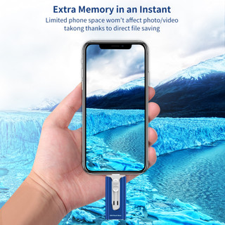 Otg 2TB Ổ đĩa Flash tốc độ cao ba trong một Bộ nhớ dữ liệu ngoài 1TB Thích hợp để mở rộng iPhone