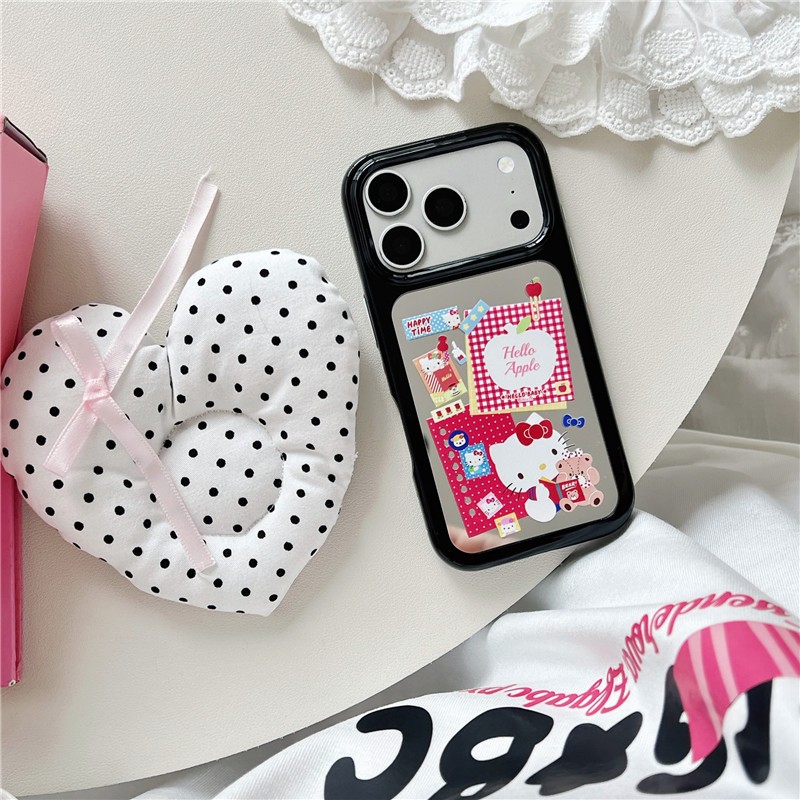 IPhone 17 Pro Max Mirror Cat pattern Vỏ điện thoại chất liệu Acrylic