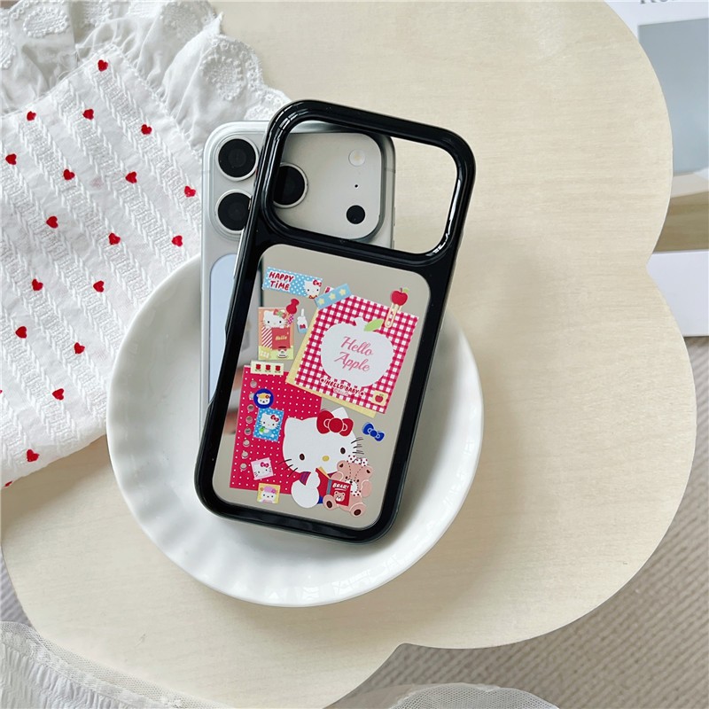 IPhone 17 Pro Max Mirror Cat pattern Vỏ điện thoại chất liệu Acrylic