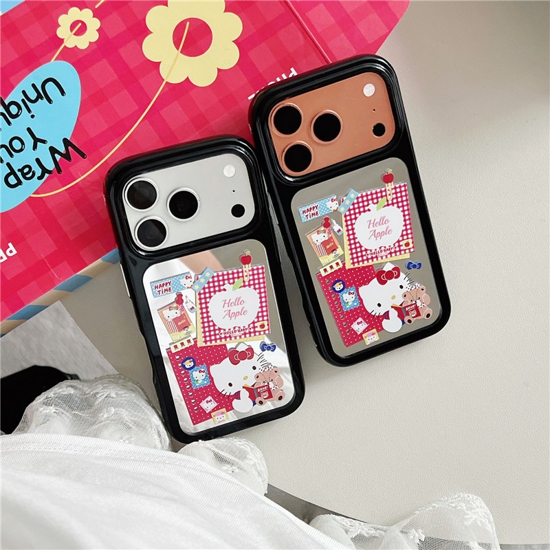 IPhone 17 Pro Max Mirror Cat pattern Vỏ điện thoại chất liệu Acrylic
