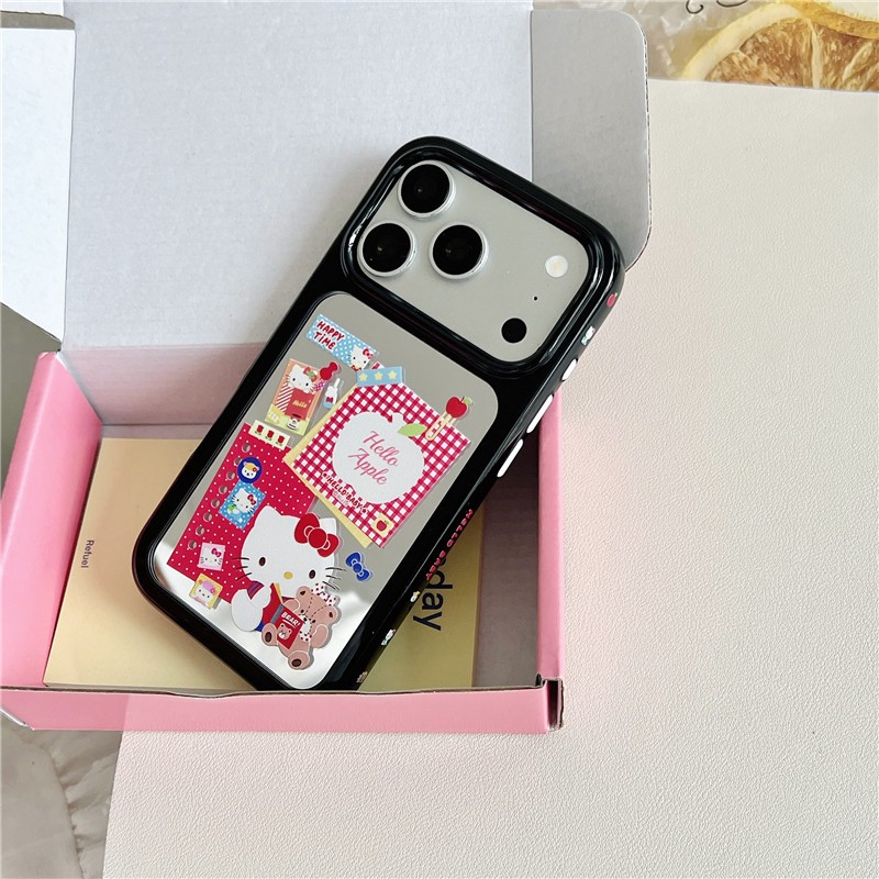IPhone 17 Pro Max Mirror Cat pattern Vỏ điện thoại chất liệu Acrylic