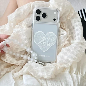 IPhone 17 Pro Max Họa tiết hình trái tim ren thô chất liệu TPU Vỏ điện thoại xử lý IMD