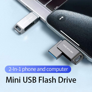 Điện thoại di động 2TB Đĩa U Ổ đĩa kép otg Mini USB Flash Drive Data Memory Stick