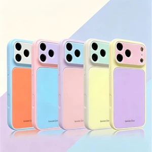 Ốp lưng cứng kính màu tương phản tương thích cho iPhone 14 pro max 15 pro max 16 pro max 17 pro max