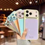 Ốp lưng cứng kính màu tương phản tương thích cho iPhone 14 pro max 15 pro max 16 pro max 17 pro max