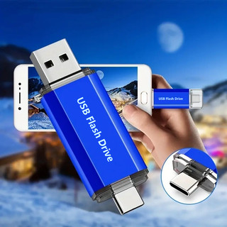 Bộ chuyển đổi vi mô miễn phí Ổ đĩa Flash tốc độ cao an toàn Đa dung lượng cao 128GB / 256GB / 512GB / 1TB / 2TB Giao diện usb3.0 Type-c Thích hợp cho điện thoại di động / máy tính Nhiều màu tùy chọn