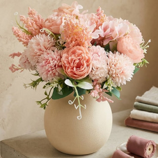 Nhân Tạo Hoa Mẫu Đơn Dahlia Hỗn Hợp Bó Hoa Nhà Trang Trí Đám Cưới Lụa Hoa Giả Bàn Trung Tâm Tiệc Văn Phòng Sân Vườn Vintage Thẩm Mỹ Ins Phong Cách Bắc Âu DIY Quà Tặng Murang Mamand