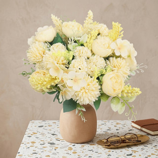 Nhân Tạo Hoa Mẫu Đơn Dahlia Hỗn Hợp Bó Hoa Nhà Trang Trí Đám Cưới Lụa Hoa Giả Bàn Trung Tâm Tiệc Văn Phòng Sân Vườn Vintage Thẩm Mỹ Ins Phong Cách Bắc Âu DIY Quà Tặng Murang Mamand