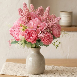 Nhân Tạo Hoa Mẫu Đơn Dahlia Hỗn Hợp Bó Hoa Nhà Trang Trí Đám Cưới Lụa Hoa Giả Bàn Trung Tâm Tiệc Văn Phòng Sân Vườn Vintage Thẩm Mỹ Ins Phong Cách Bắc Âu DIY Quà Tặng Murang Mamand