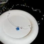 Vòng cổ Hiệu ứng xếp lớp đường vô hình với mặt dây chuyền Cubic Zirconia tròn màu xanh, ngọc trai nhỏ & giọng CZ, Phong cách thanh lịch có thể điều chỉnh Dainty dành cho nữ Trang sức thời trang