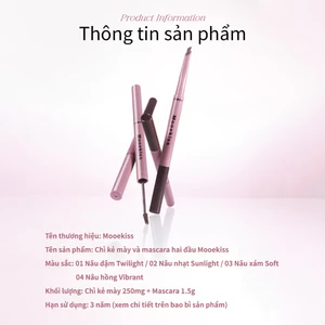 Bút chì & Tint hai đầu Mooekiss, Thiết lập hiệu ứng kép 3D, Chống thấm nước & chống mồ hôi, Chống nhòe, Hoàn thiện tự nhiên, Thân thiện với người mới bắt đầu,Chống Nước, Chống Mồ Hôi, Không Lem, Tự Nhiên, Siêu Mảnh, Tạo Sợi