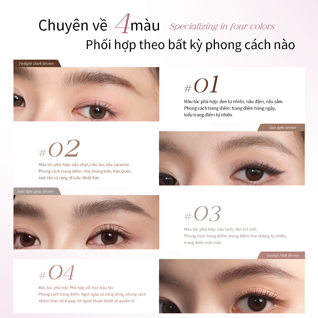 Chì Kẻ Mày Mooekiss 2 Đầu, Chống Nước Mồ Hôi, Không Lem, Tạo Sợi Tự Nhiên, Dễ Dùng, Chống Nước, Chống Mồ Hôi, Không Lem, Tự Nhiên, Siêu Mảnh, Tạo Sợi