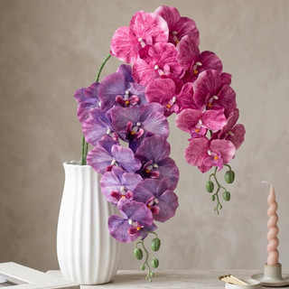 Nhân Tạo Phalaenopsis Hoa Lan Bó Hoa Nhà Trang Trí Đám Cưới Lụa Hoa Giả Bàn Trung Tâm Tiệc Văn Phòng Vườn Vintage Thẩm Mỹ Ins Phong Cách Bắc Âu DIY Quà Tặng Murang Maganda