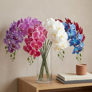 Nhân Tạo Phalaenopsis Hoa Lan Bó Hoa Nhà Trang Trí Đám Cưới Lụa Hoa Giả Bàn Trung Tâm Tiệc Văn Phòng Vườn Vintage Thẩm Mỹ Ins Phong Cách Bắc Âu DIY Quà Tặng Murang Maganda