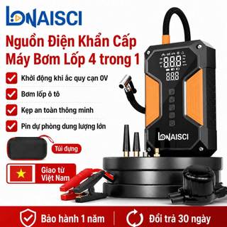 Bộ kích điện ô tô 4 trong 1 LONAISCI 99800mAh 1600A Cổng thông minh có quạt tản nhiệt