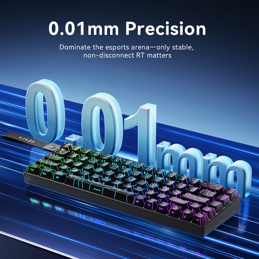 Bàn phím chơi game công tắc từ tính AJAZZ AK680 V2, Tỷ lệ bỏ phiếu 8K, 0,01mm RT, Tấm nhôm, Đèn nền RGB 68 phím | BigBuy360 - bigbuy360.vn
