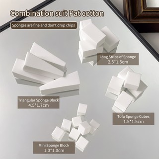 ANNIES Xốp Puff Họ Xô Bốn Kích Cỡ Dụng Cụ Làm Móng Tay Bọt Biển Mật Độ Cao