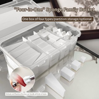 ANNIES Xốp Puff Họ Xô Bốn Kích Cỡ Dụng Cụ Làm Móng Tay Bọt Biển Mật Độ Cao