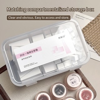 ANNIES Xốp Puff Họ Xô Bốn Kích Cỡ Dụng Cụ Làm Móng Tay Bọt Biển Mật Độ Cao