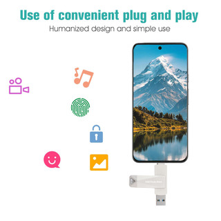 2TB USB Type-C Giao diện kép Ổ đĩa Flash Bộ nhớ Stick Thumb Driver Dữ liệu lưu trữ bên ngoài