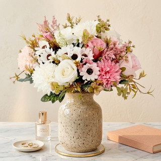 Hoa Hồng Nhân Tạo Dahlia Hỗn Hợp Bó Hoa Nhà Trang Trí Đám Cưới Lụa Hoa Giả Bàn Trung Tâm Tiệc Văn Phòng Vườn Vintage Thẩm Mỹ Ins Phong Cách Bắc Âu DIY Quà Tặng Murang Maganda