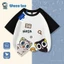 Áo Thun NASA X Ốc Thỏ Phi Hành Gia 2026 - Sọc Ngang Cam Xanh Dễ Thương - Cotton Cho Bé Trai Bé Gái