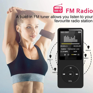 Máy nghe nhạc MP4 di động có màn hình kỹ thuật số LCD Đài FM Video HIFI Máy nghe nhạc MP3 Sách điện tử Hỗ trợ Máy nghe nhạc không mất Bluetooth
