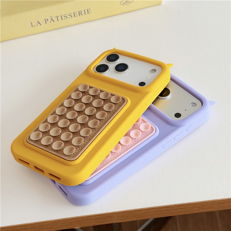 Ốp điện thoại cốc hút silicon cho iPhone 17 Pro Max