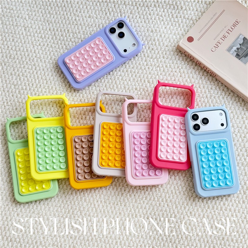 Ốp điện thoại cốc hút silicon cho iPhone 17 Pro Max