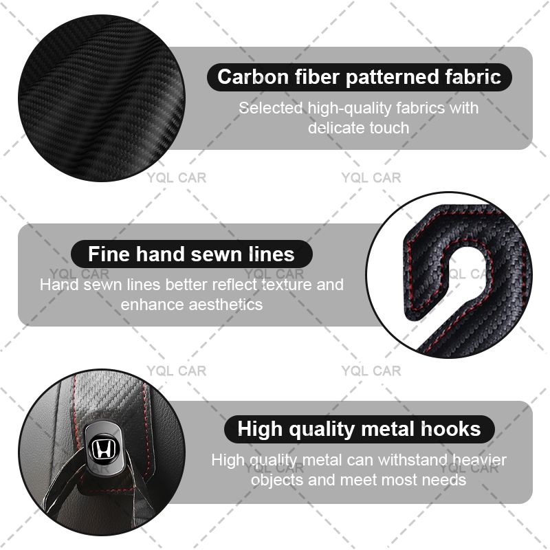 Đa Năng Ô Tô Seatback Móc Mạnh Mang Da Ghế Ô Tô Tổ Chức Móc Cho Xe Honda Dio Fit3 Rd1 Civic Binzhi XRV CRV Accord