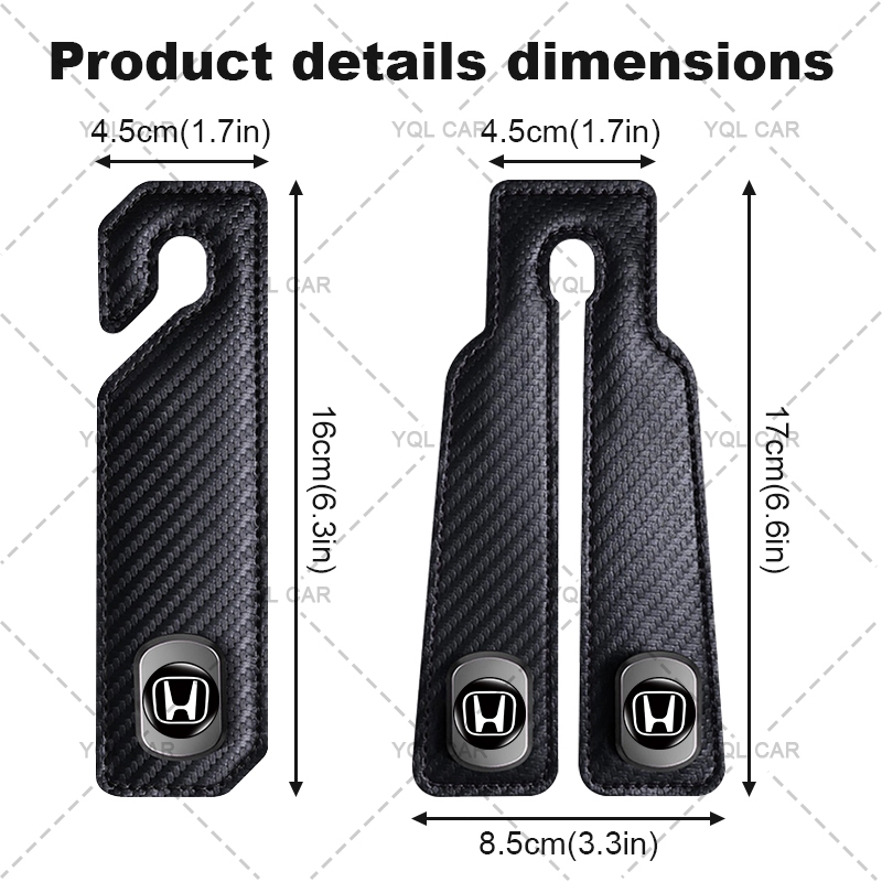 Đa Năng Ô Tô Seatback Móc Mạnh Mang Da Ghế Ô Tô Tổ Chức Móc Cho Xe Honda Dio Fit3 Rd1 Civic Binzhi XRV CRV Accord