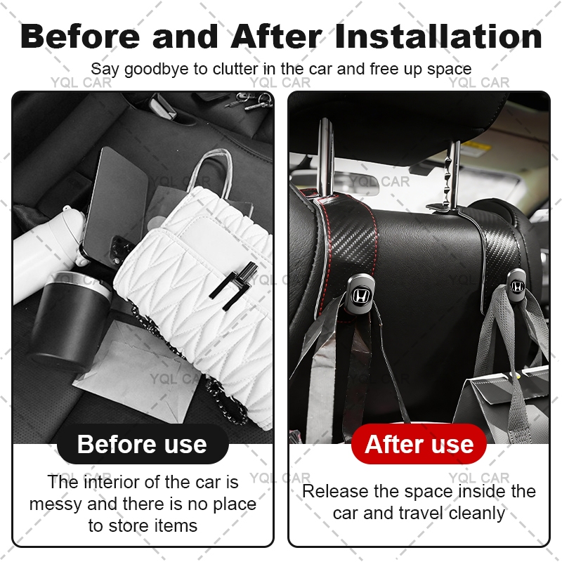 Đa Năng Ô Tô Seatback Móc Mạnh Mang Da Ghế Ô Tô Tổ Chức Móc Cho Xe Honda Dio Fit3 Rd1 Civic Binzhi XRV CRV Accord