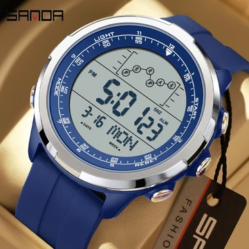 Đồng hồ kỹ thuật số sang trọng SANDA Đồng hồ nam Thương hiệu hàng đầu Đồng hồ thể thao chống nước Đồng hồ bấm giờ báo thức Đồng hồ đeo tay thạch anh Nam