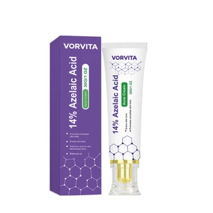 Kem Hỗ trợ giảm mụn axit Azelaic Vorvita 14% 30g, Kem điều chỉnh tông màu da cho da mụn, Giảm màu đỏ & Cân bằng dầu