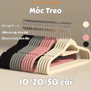 Móc Treo Quần Áo Nhung Chống Trượt Xoay 360 Độ Phơi Quần Áo Không Biến Dạng Không Nhăn Vai Kháng Khuẩn Bền Bỉ Cao Cấp