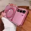 Ốp Lưng Cho infinix Hot 50 Pro Hot 50 Pro Plus 4G Mới Cửa Sổ Lớn Mạ Điện Trong Suốt Vỏ Điện Thoại Với Thiết Kế Giá Đỡ Điện Thoại rỗng Kim Loại Thẩm Mỹ