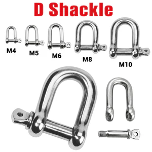 M4 M5 M6 M8 M10 D Còng Thép Không Gỉ 304 Hình Chữ U Khóa Thuyền Biển Nâng Kéo Phần Cứng