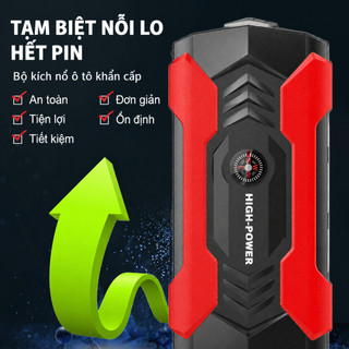 LONAISCI J29 Bộ kích điện khẩn cấp xe hơi cao cấp, dung lượng cao đa năng-Sạc dự phòng-Đèn LED Khẩn Cấp Bơm lốp ô tô Bộ khởi động nhảy xe