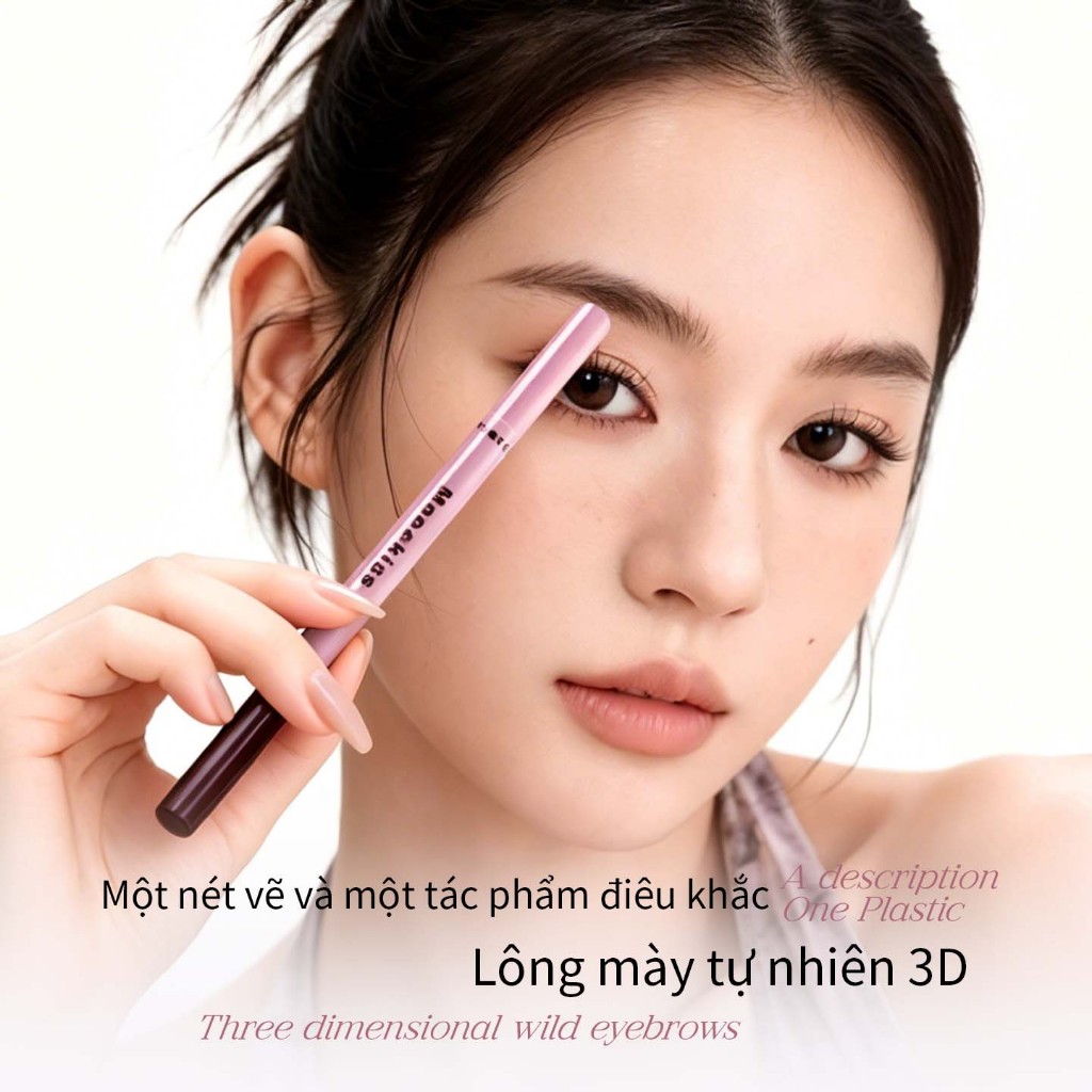 Chì Kẻ Mày Mooekiss 2 Đầu, Chống Nước Mồ Hôi, Không Lem, Tạo Sợi Tự Nhiên, Dễ Dùng, Chống Nước, Chống Mồ Hôi, Không Lem, Tự Nhiên, Siêu Mảnh, Tạo Sợi