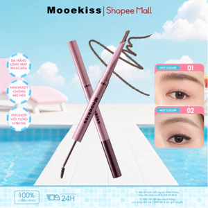 Chì Kẻ Mày Mooekiss 2 Đầu, Chống Nước Mồ Hôi, Không Lem, Định Hình Tự Nhiên, Lâu TrôiChống NướcTự NhiênTạo SợiChống Mồ HôiNgười Mới Bắt Đầu