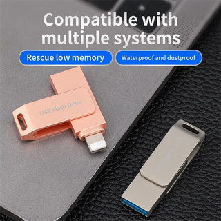2TB Thích hợp cho iPhone U Disk Dual Drive Flash Drive Memory Expansion Memory Stick