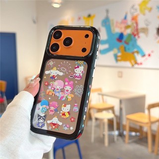 Ốp điện thoại Acrylic materia họa tiết hoạt hình kiểu gương iPhone 17 Pro max